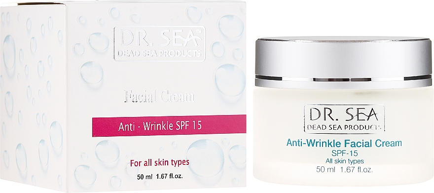 Крем для лица против морщин SPF 15 - Dr. Sea Anti-Wrinkle Facial Cream SPF 15 — фото N1