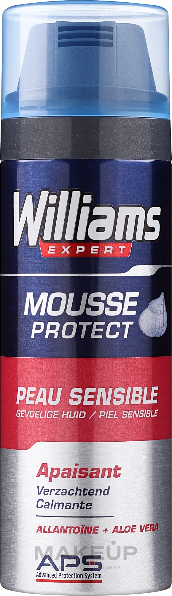 Пена для бритья для чувствительной кожи - Williams Expert Protect Shaving Foam For Sensitive Skin — фото 200ml