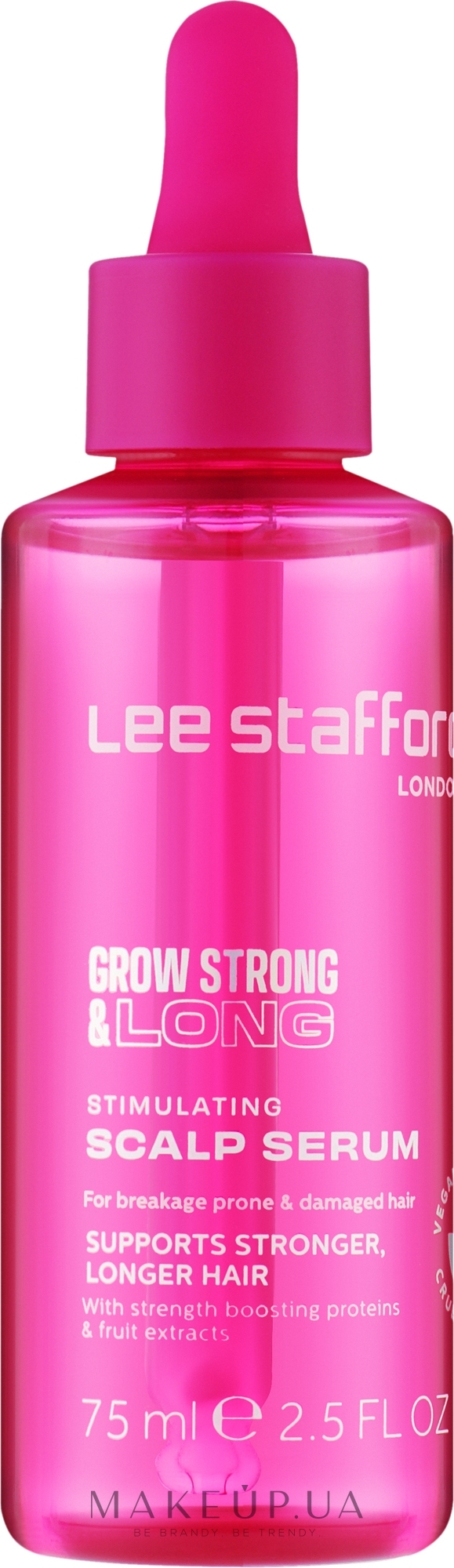 Стимулирующая сыворотка для кожи головы - Lee Stafford Grow Strong & Long Stimulating Scalp Serum — фото 75ml