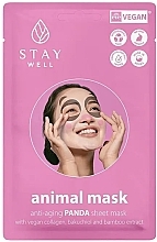 Духи, Парфюмерия, косметика Антивозрастная тканевая маска для лица "Панда" - Stay Well Animal Panda Anti-Aging Sheet Mask