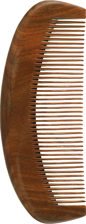 Гребінець CS384 для волосся, дерев'яний, сандал комбі, цілісний овал - Cosmo Shop — фото N1
