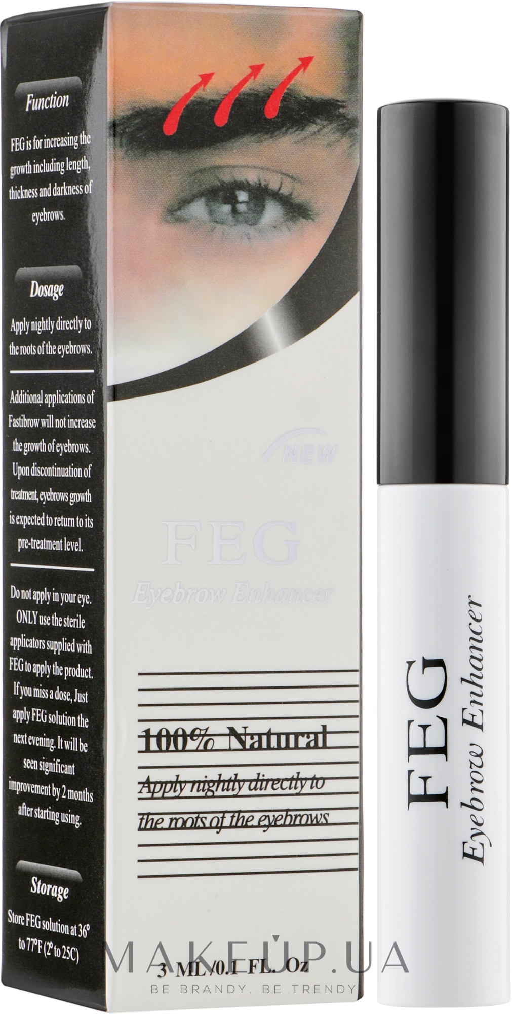 Сыворотка для роста бровей - Feg Eyebrow Enhancer Serum — фото 3ml