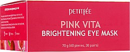 Освітлювальні патчі під очі на основі есенції рожевої води - Petitfee&Koelf Pink Vita Brightening Eye Mask — фото N2