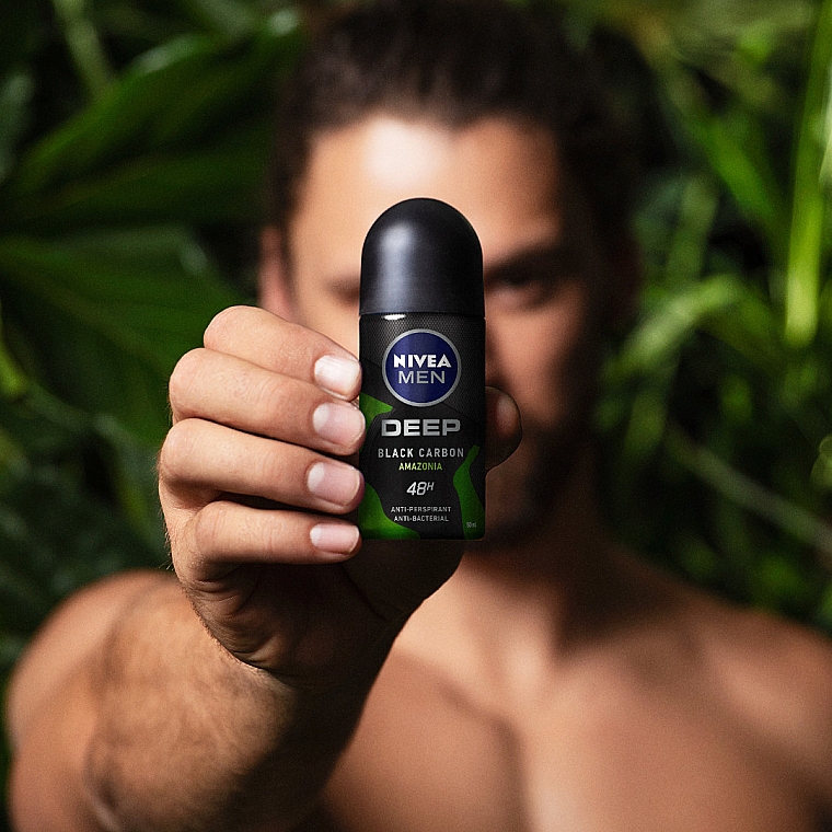 Дезодорант кульковий для чоловіків - NIVEA MEN Deep Black Carbon Amazonia Anti-Perspirant — фото N2