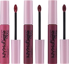 Духи, Парфюмерия, косметика Набор из 3 жидких матовых помад для губ - NYX Professional Makeup Gimme Superstars! Lip Lingerie XXL