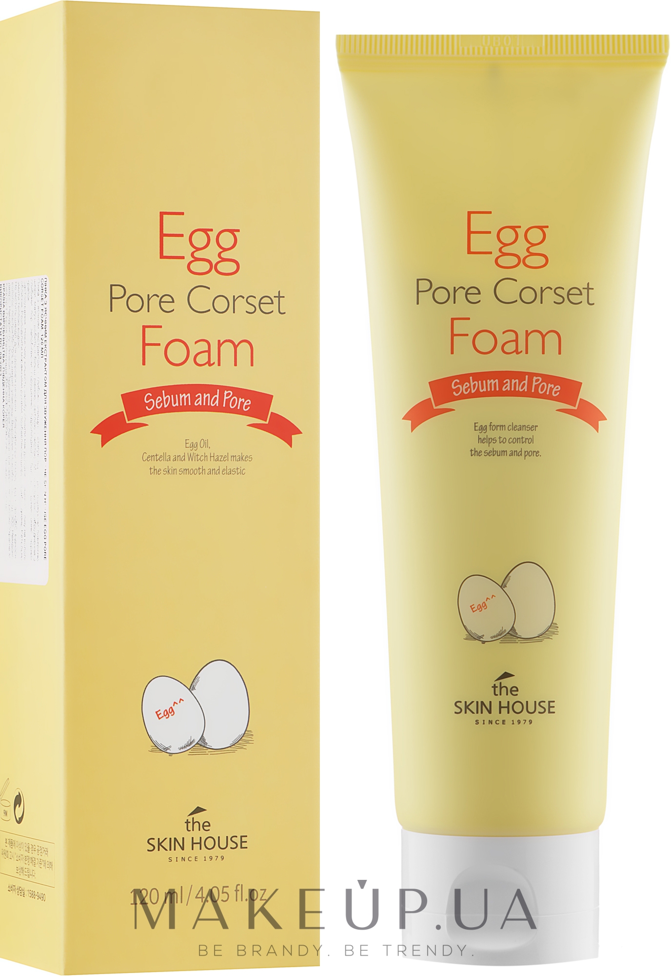 Піна очищувальна для обличчя з яєчним екстрактом - The Skin House Egg Pore Corset Foam Cleaner — фото 120ml