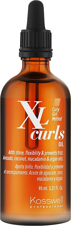 Зволожувальна олія для волосся - Kosswell Professional XL Curls Oil — фото N1