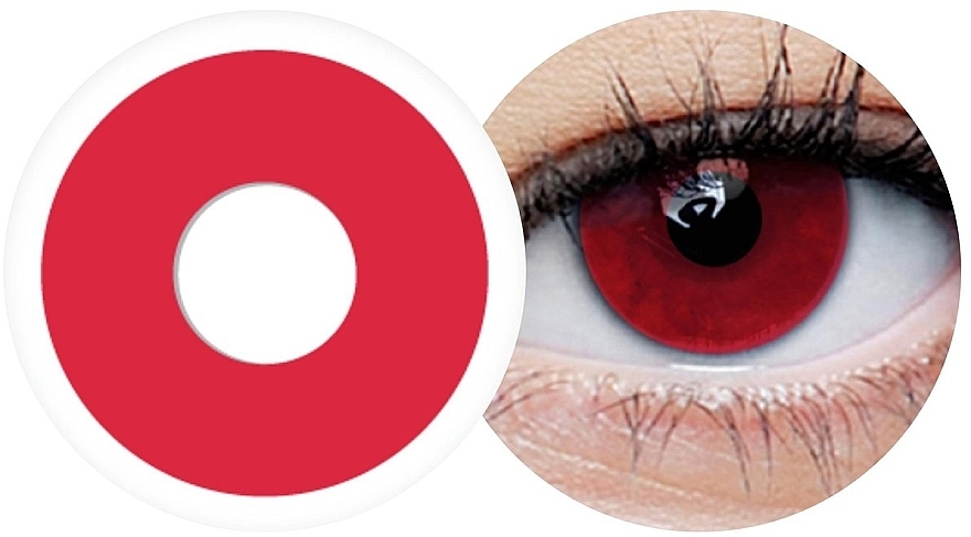 Одноденні кольорові контактні лінзи "Red Vampire", 2 шт. - Clearlab ClearColor 1-Day Phantom — фото N2