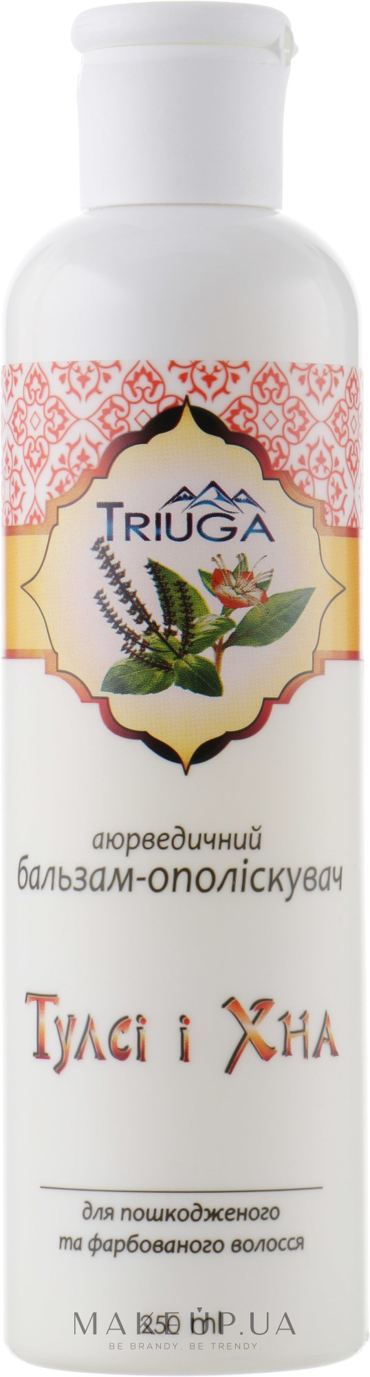 Бальзам-ополіскувач для пошкодженого та фарбованого волосся "Тулсі і хна" - Triuga Herbal — фото 250ml
