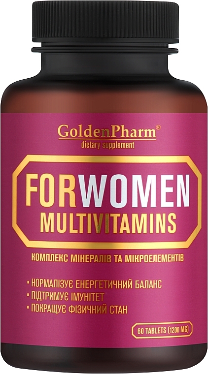 Мультивитамины для женщин, таблетки - Голден-Фарм — фото N1