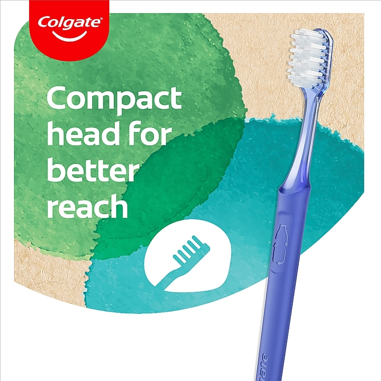 Зубная щетка, пригодная для вторичной переработки, серо-белая - Colgate RecyClean Soft — фото N8