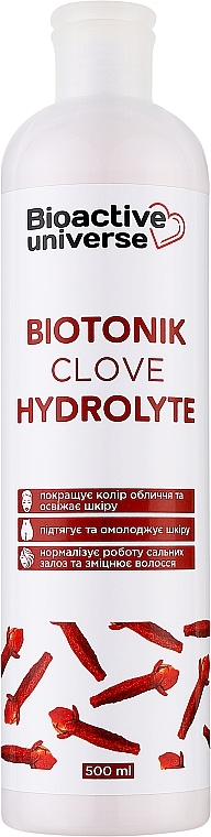 Тоник-гидролат "Гвоздика" - Bioactive Universe Biotonik Hydrolyte — фото N2