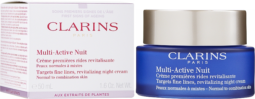 Нічний крем - Clarins Multi-Active Nuit Targets Fine Lines, Revitalizing Night Cream Normal to Combination Skin — фото N2