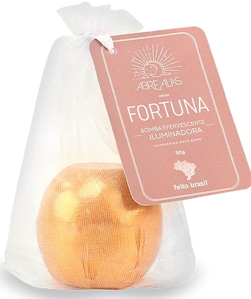 Кулька для ванни "Fortuna Gold" - Feito Brasil Abre Alas Effervescent Bath Bomb — фото N1