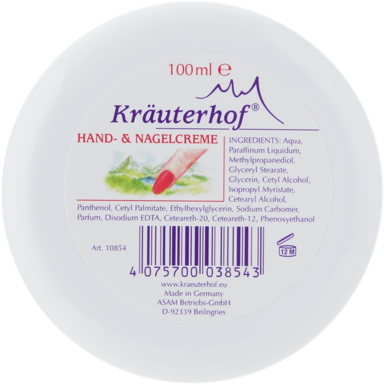Крем денний для рук і нігтів з вітамінами - Krauterhof Hand Cream