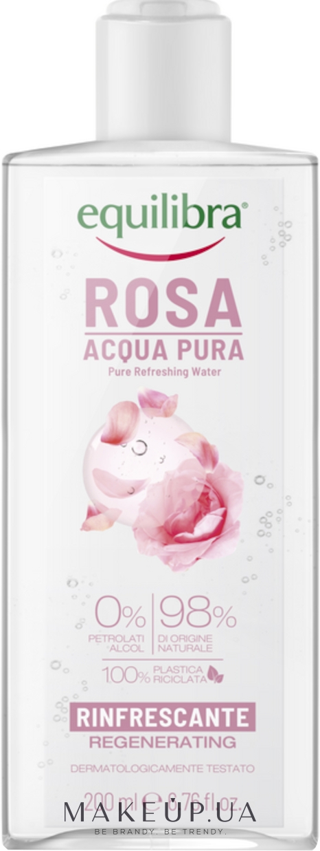 Тонік для обличчя - Equilibra Rose Acqua Pura Pure Refreshing Water Regenerating — фото 200ml
