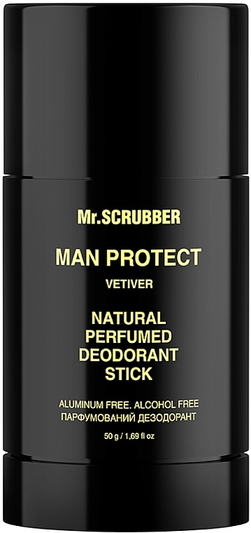 Парфюмированный дезодорант "Ветивер" - Mr.Scrubber Man Protect Vetiver Natural Perfumed Deodorant Stick  — фото N1