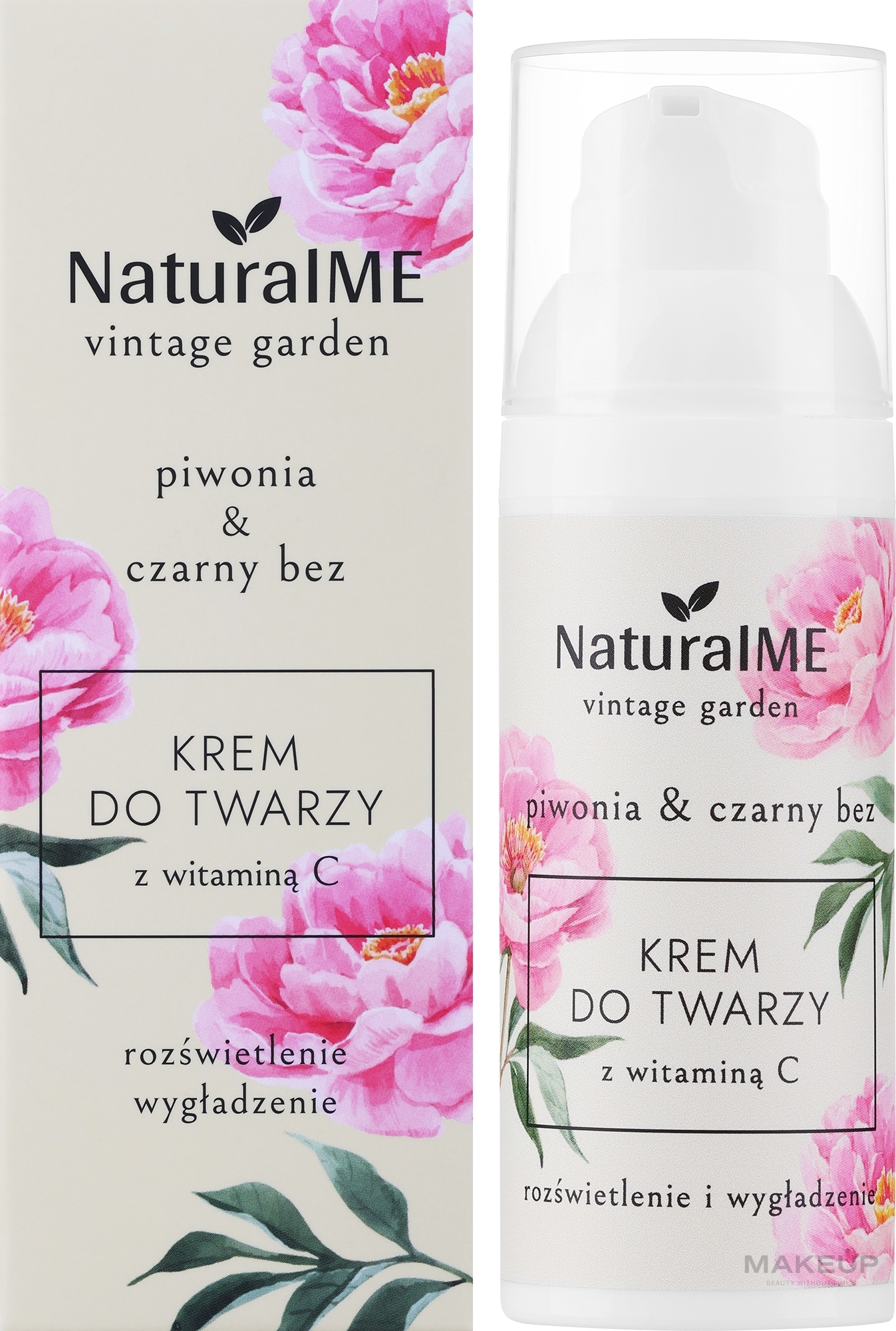 Крем для обличчя з вітаміном С "Півонія і бузина" - NaturalME Vintage Garden Peony & Elderberry Brightening & Smoothing Cream With Vitamin C — фото 50ml