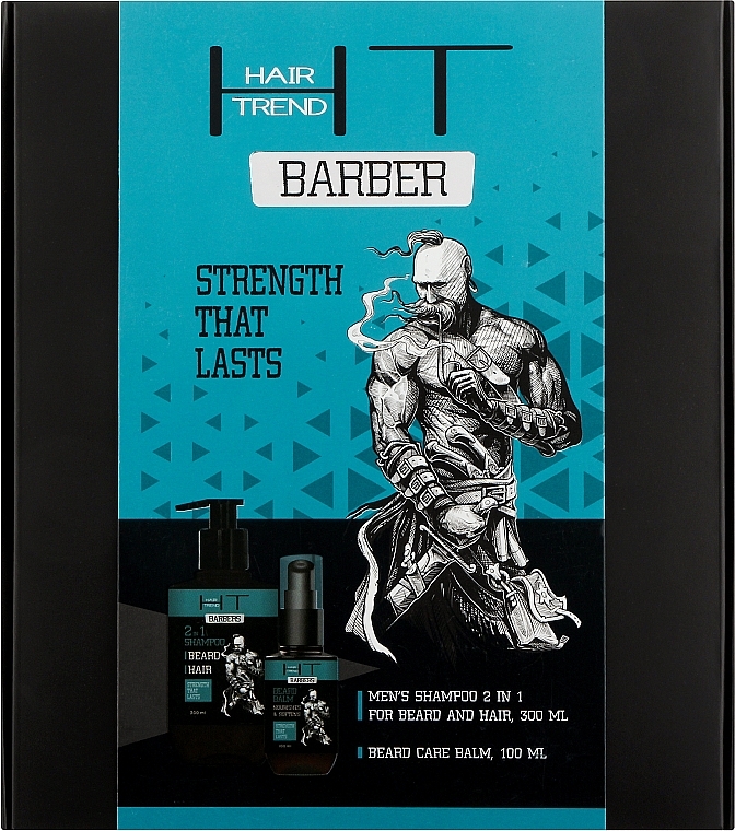 Набор по уходу за бородой - Hair Trend Barber (smp/300ml + balm/100ml) — фото N1