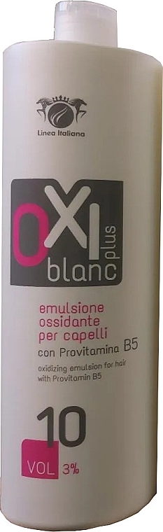 Окислювальна емульсія з провітаміном В5 - Linea Italiana OXI Blanc Plus 10 vol. (3%) Oxidizing Emulsion — фото N1