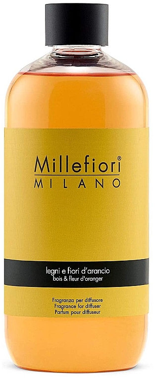Наповнення для аромадифузора - Millefiori Milano Natural Legni E Fiori d'Arancio Diffuser Refill — фото N1