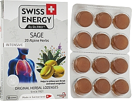 Леденцы "Шалфей" на основе натуральных трав - Swiss Energy Original Herbal Lozenges — фото N1