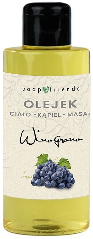 Олія для тіла, масажу й ванни "Виноград" - Soap&Friends Grape Oil — фото N1