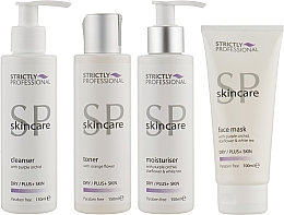 Набір для сухої вікової шкіри - Strictly Professional SP Skincare (cleanser/150ml + toner/150ml + moisturiser/100ml + mask/100ml) — фото N2