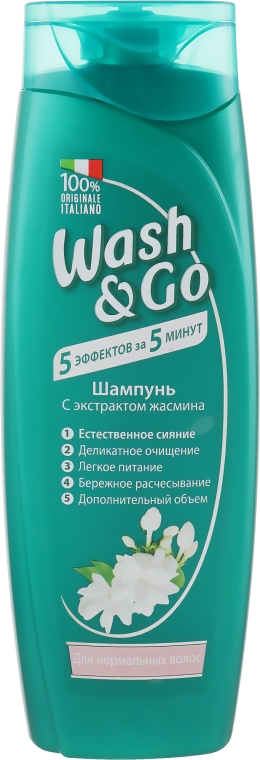 Шампунь з екстрактом жасмину для нормального волосся  - Wash&Go — фото N3