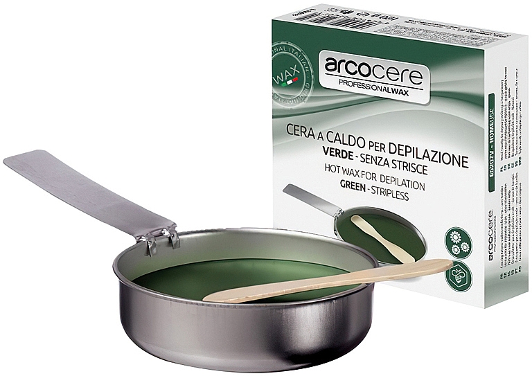 Гарячий віск зелений - Arcocere Professional Wax Stripless — фото N1