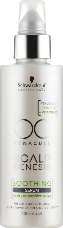 Заспокійлива сироватка для чутливої шкіри голови - Schwarzkopf BC Scalp Genesis Rebalancing Serum — фото N2