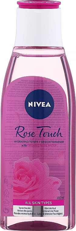 Зволожувальний тонік для обличчя з органічною трояндовою водою - NIVEA Rose Touch Hydrating Toner With Organic Rose Water — фото N1