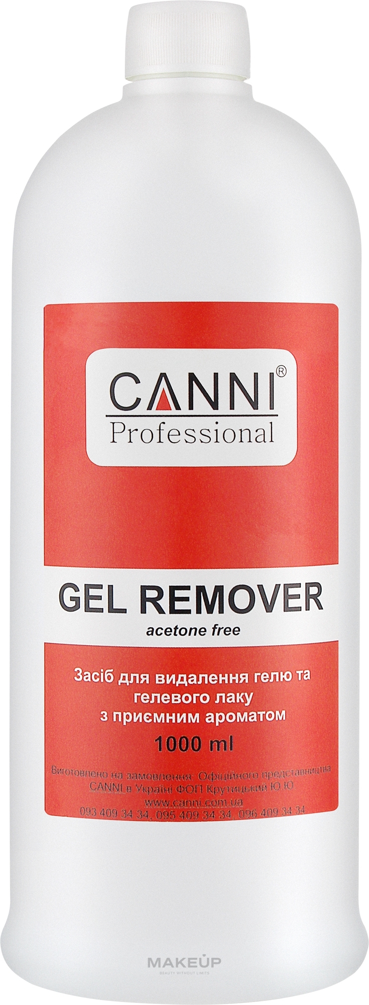 Рідина для зняття гель лаку - Canni Gel Remover * — фото 1000ml