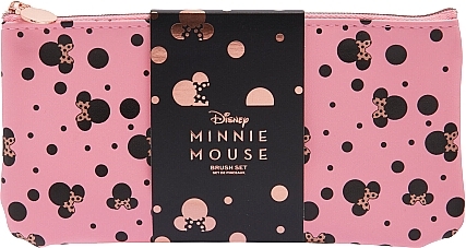 Набор - Makeup Revolution Disney's Minnie Mouse Brush Set (brush/2pc + bag) — фото N1