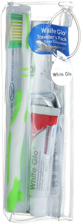Дорожный набор для гигиены полости рта - White Glo Travel Pack (t/paste/24g + t/brush/1 + t/pick/8) — фото N1