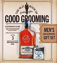 Духи, Парфюмерия, косметика УЦЕНКА Набор - 18.21 Man Made Book Of Good Grooming Gift Set Volume 3 Absolute Mahogany (sh/gel/532ml + beard/oil/60ml) *