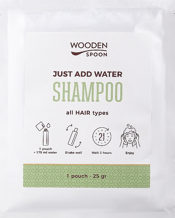 Шампунь для волос - Wooden Spoon Just Add Water Eco Shampoo — фото N1