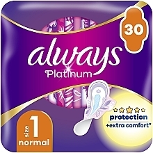 Духи, Парфюмерия, косметика Гигиенические прокладки, размер 1, 30 шт - Always Platinum Protection +Extra Comfort Normal