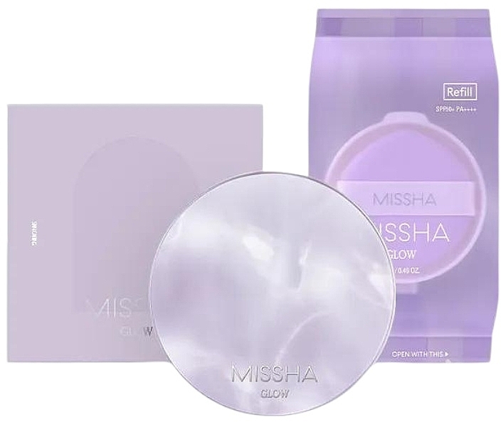 Кушон для обличчя+змінний блок - Missha Glow Layering Fit Cushion SPF50+/PA++++ — фото N1