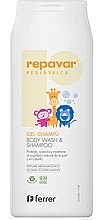 Духи, Парфюмерия, косметика Гель-шампунь для волос и тела - Repavar Pediatrica Body Wash & Shampoo 