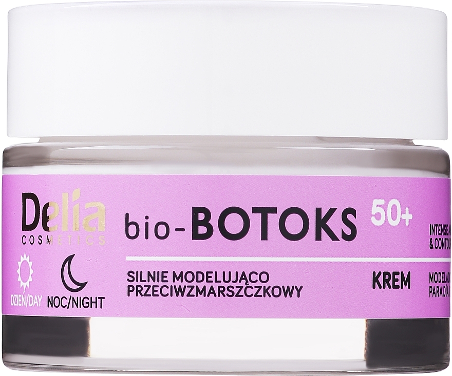 Интенсивный моделирующий крем против морщин - Delia bio-BOTOKS Intense Anti-Wrinkle And Contour Modelling Cream 50+