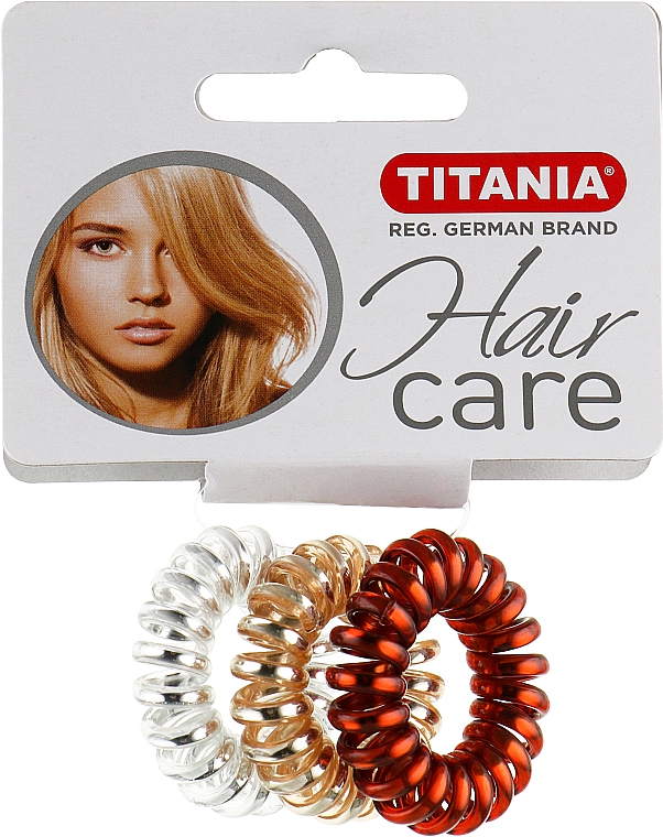Резинки для волосся "Anti Ziep", 3 шт., діаметр 3.5 см. - Titania — фото N1