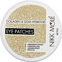 Духи, Парфюмерия, косметика Золотые коллагеновые патчи под глаза - Nikk Mole Collagen & Gold Hydrogel Eye Patches