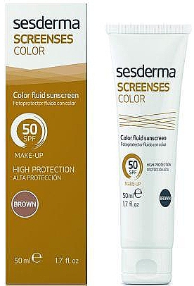 Сонцезахисний тональний засіб - SesDerma Laboratories Screenses Color Fluid Sunscreen SPF50 — фото N1