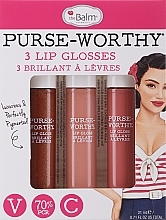 Парфумерія, косметика Набір блисків для губ - theBalm Purse-Worthy 3 Lip Glosses (lip/gloss/3x7ml)