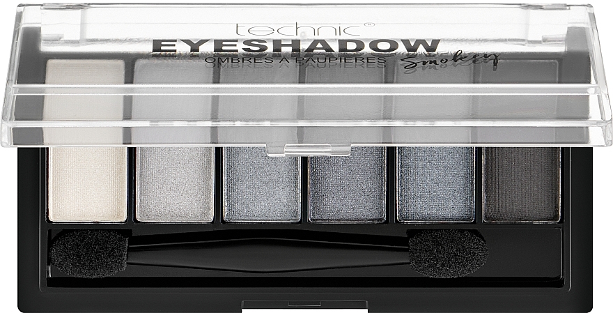 Палетка тіней для повік - Technic Cosmetics Smokey Eyeshadows Palette 6 Colours — фото N1
