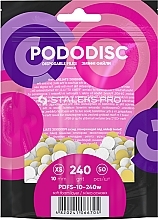 Змінні файли для педикюрного диска Pododisc XS, 240 грит, на м'якій основі - Staleks Pro — фото N1