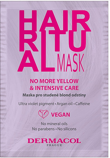 Маска для фарбованого волосся - Dermacol Hair Ritual No More Yellow Mask Hair Mask — фото N1