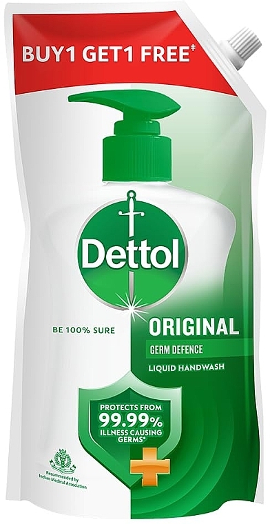 Рідке мило з антибактеріальним ефектом, 200 мл - Dettol Original Liquid Hand Wash (змінний блок) — фото N1
