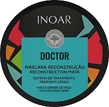 Маска для волосся "Протеїни зародків вівса & пшениці" - Inoar Doktor Reconstruction Mask — фото N1